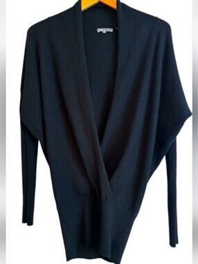 Vince Cashmere Long Sleeve Deep V Knit Faux Wrap Sweater Women’s Size Medium